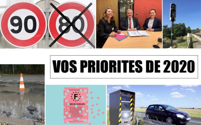Vos priorités pour 2020, pour une sécurité routière juste et efficace !