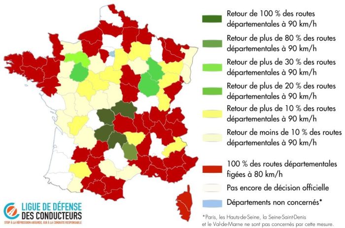 Retrait du 80 : plus de 34000 kilomètres repassés à 90 km/h