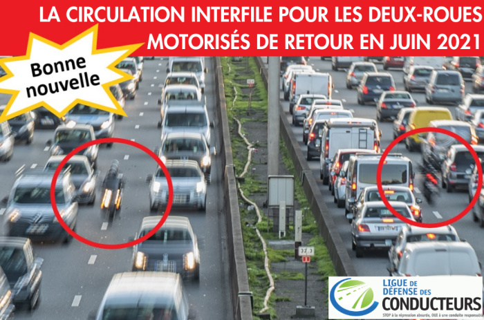 Circulation interfile pour les deux-roues : l’expérimentation reprend