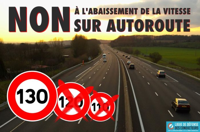 Pourquoi il ne faut pas abaisser la vitesse à 110 km/h ou 120 km/h sur autoroute