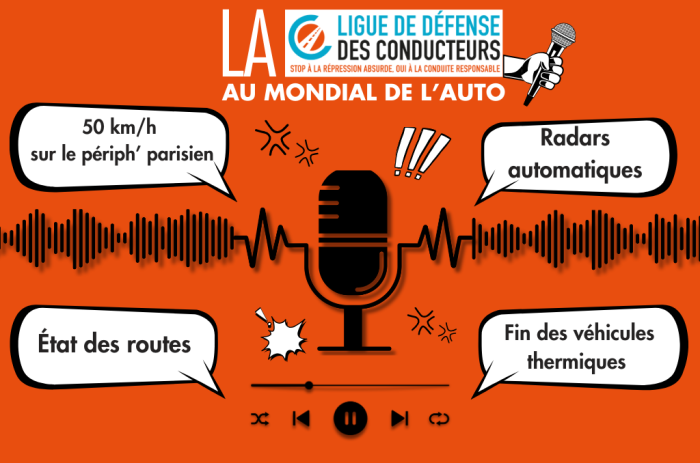 Au Mondial de l’Auto, la LDC fait résonner la voix des conducteurs