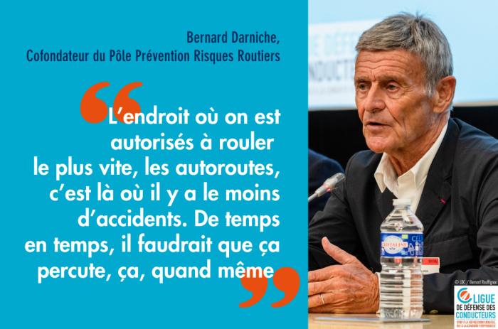 Vitesse : « L’endroit où on est autorisés à rouler le plus vite, c’est là où il y a le moins d’accidents ! »